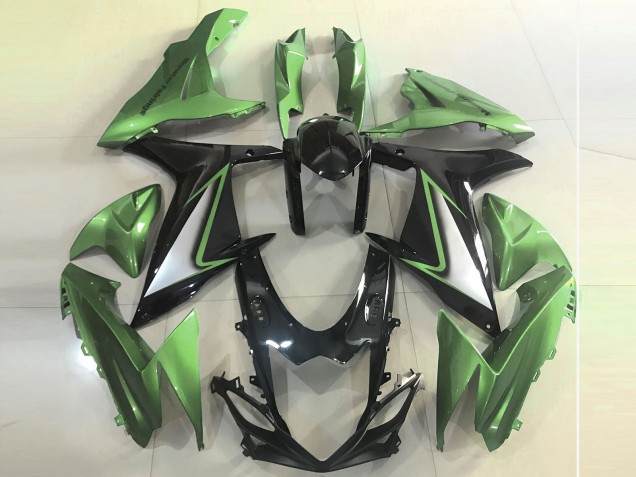 Suzuki GSXR 600 / GSXR 750 Motorrad Verkleidung 2011-2024 - Grun Glanzendes Schwarz