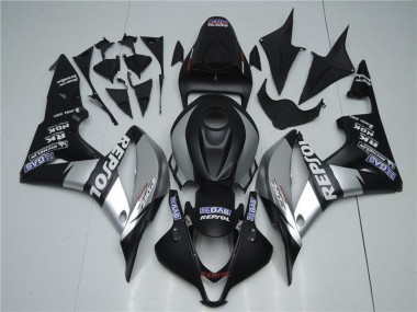 Honda CBR600RR Motorrad Verkleidung 2007-2008 - Matt Schwarz Silber Grau Repsol