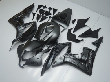 Honda CBR600RR Motorrad Verkleidung 2007-2008 - Matt Schwarz Graffiti