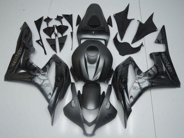 Honda CBR600RR Motorrad Verkleidung 2007-2008 - Matt Schwarz Graffiti