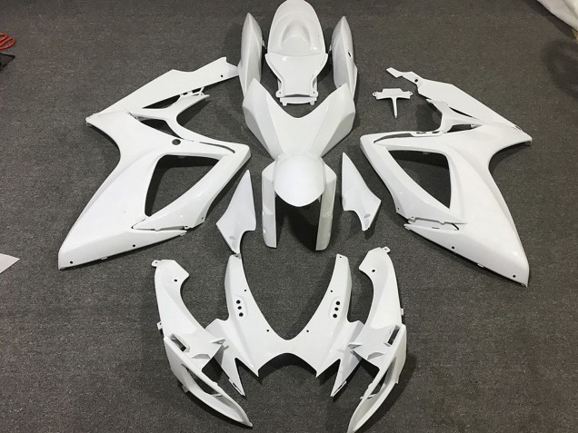 Suzuki GSXR 600 / GSXR 750 Motorrad Verkleidung 2006-2007 - Weiss