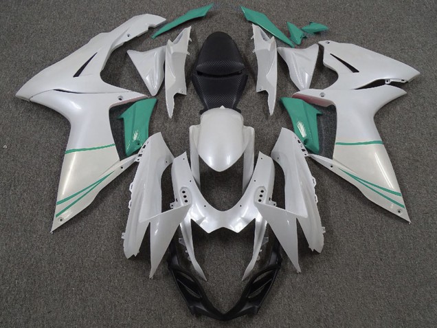 Suzuki GSXR 600 / GSXR 750 Motorrad Verkleidung 2011-2024 - Perl Weiss und T Blau