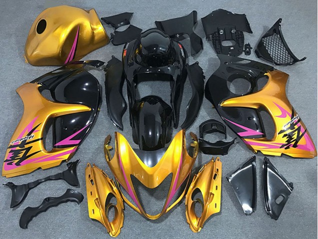 Suzuki GSXR 1300 Motorrad Verkleidung 2008-2020 - Gold Rosa Schwarz