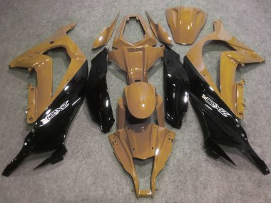 Kawasaki ZX10R Motorrad Verkleidung 2016-2020 - Wustenbraun Glanzendes Schwarz