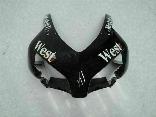 Honda CBR1000RR Motorrad Verkleidung 2004-2005 - Glanzendes Schwarz Weiss West Mobil Michelin