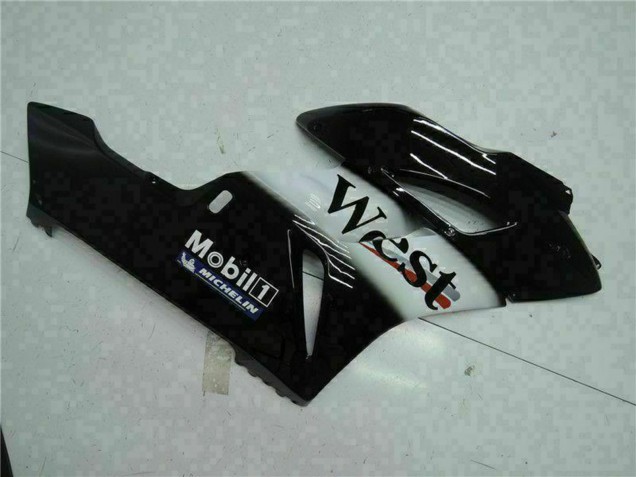 Honda CBR1000RR Motorrad Verkleidung 2004-2005 - Glanzendes Schwarz Weiss West Mobil Michelin