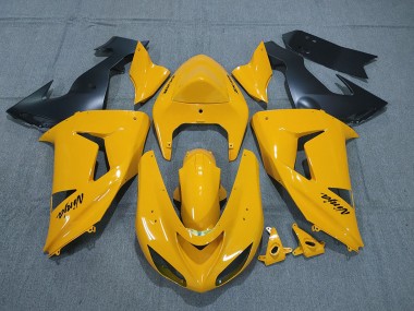 Kawasaki ZX10R Motorrad Verkleidung 2006-2007 - Gelb Schwarz Ninja