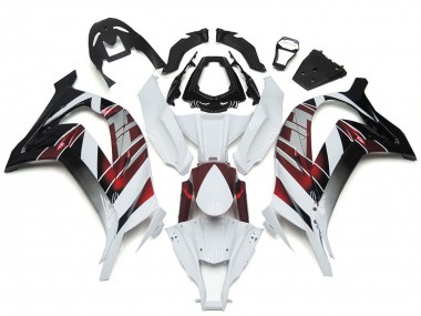 Kawasaki ZX10R Motorrad Verkleidung 2016-2020 - Weiss Rot Schwarz