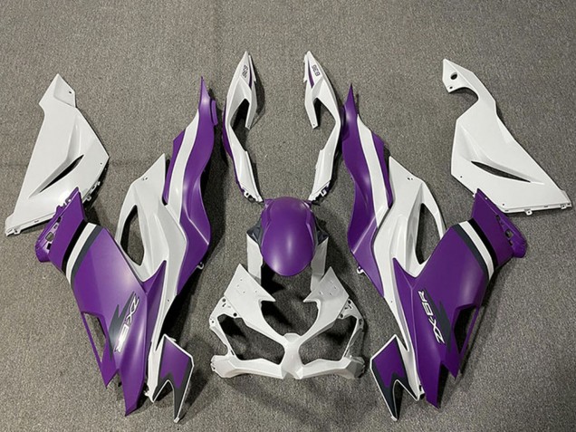 Kawasaki ZX6R Motorrad Verkleidung 2019-2022 - Weiss Lila