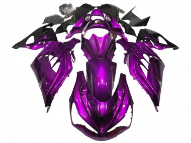 Kawasaki ZX14R Motorrad Verkleidung 2012-2024 - Lila Schwarz
