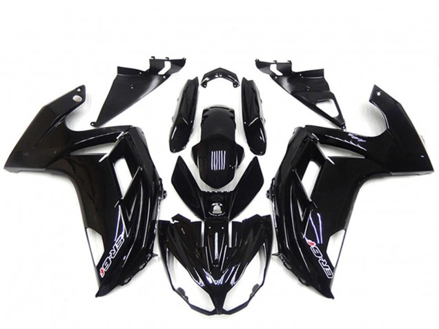 Kawasaki Ninja ER6F Motorrad Verkleidung 2012-2014 - Glanzendes Schwarz