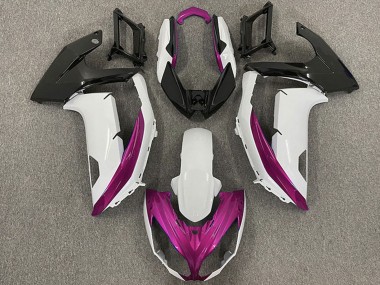 Kawasaki Ninja 650R Motorrad Verkleidung 2009-2011 - Weiss Magenta Matt Schwarz