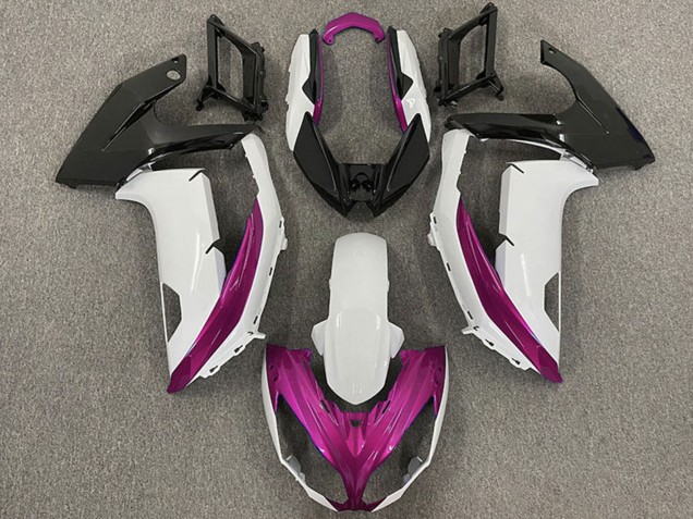 Kawasaki Ninja 650R Motorrad Verkleidung 2009-2011 - Weiss Magenta Matt Schwarz