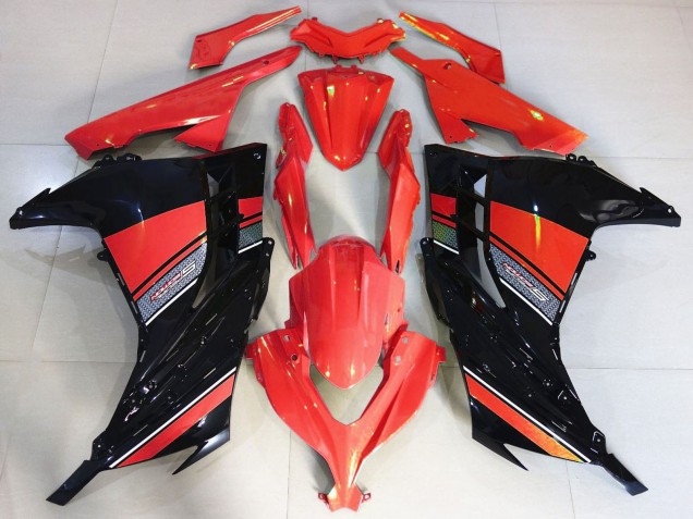 Kawasaki Ninja 300 Motorrad Verkleidung 2013-2024 - Rot Schwarz