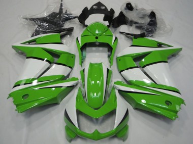Kawasaki Ninja 250 Motorrad Verkleidung 2008-2012 - Weiss Grun Schwarz