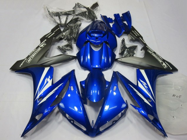 Yamaha R1 Motorrad Verkleidung 2004-2006 - Blau Weiss Matt Schwarz
