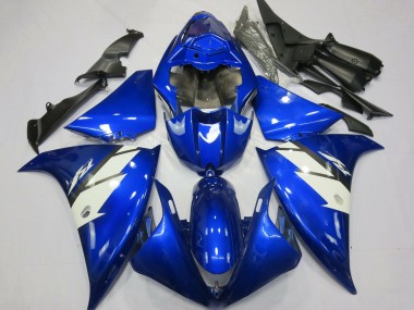 Yamaha R1 Motorrad Verkleidung 2012-2014 - Blau Weiss