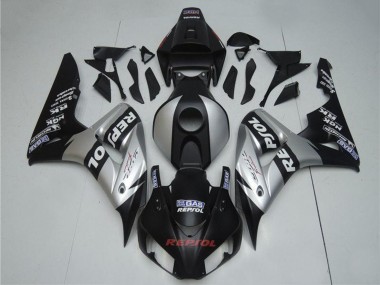 Honda CBR1000RR Motorrad Verkleidung 2004-2005 - Silber Glanzendes Schwarz Repsol