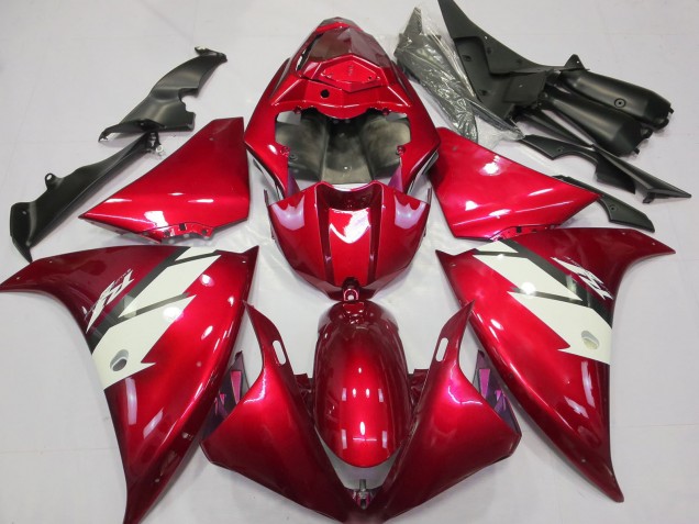 Yamaha R1 Motorrad Verkleidung 2012-2014 - Rot Weiss