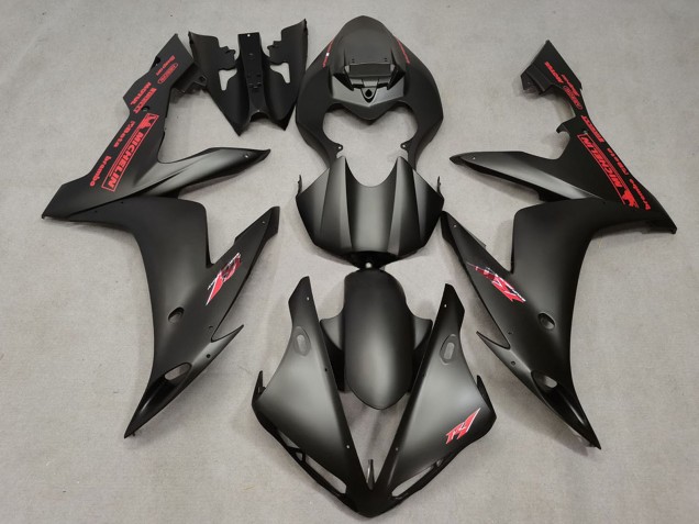 Yamaha R1 Motorrad Verkleidung 2004-2006 - Matt Schwarz Rot