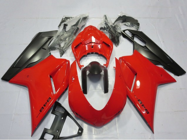 Ducati 848 Motorrad Verkleidung 2007-2014 - Rot Matt Schwarz