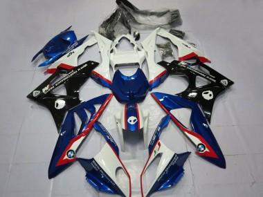 BMW S1000RR Motorrad Verkleidung 2009-2014 - Weiss Rot Blau Glanzendes Schwarz