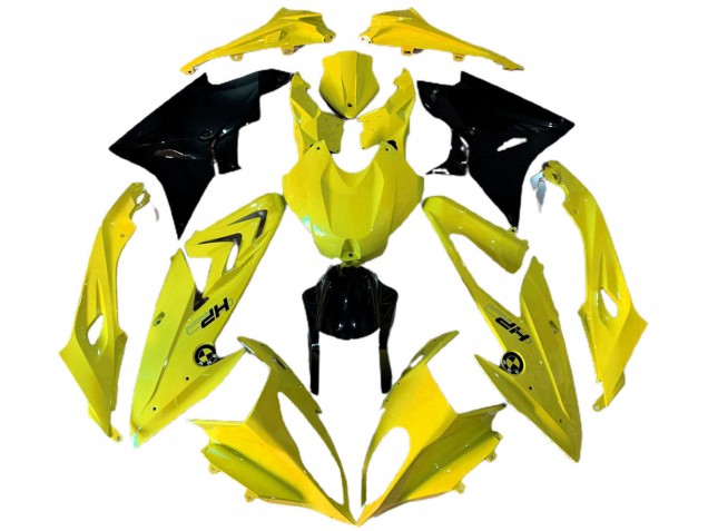 BMW S1000RR Motorrad Verkleidung 2009-2014 - Gelb Glanzendes Schwarz HP