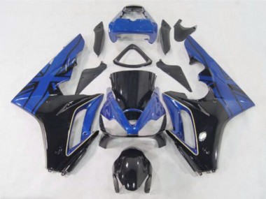 Triumph Daytona 675 Motorrad Verkleidung 2006-2008 - Blau Glanzendes Schwarz