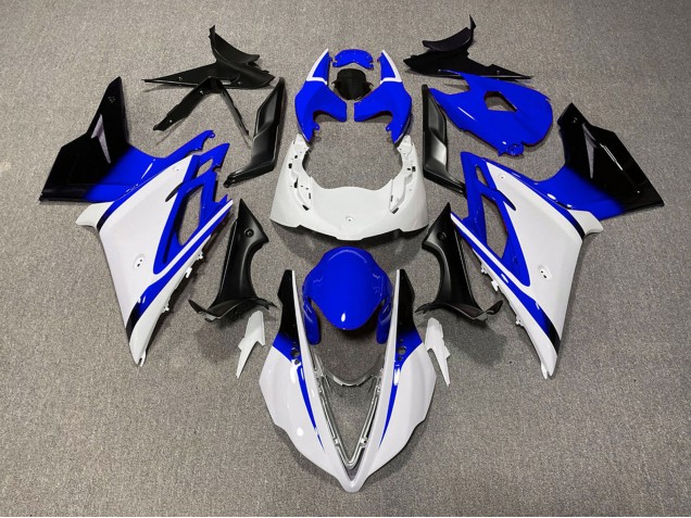 Triumph Daytona 675 Motorrad Verkleidung 2013-2016 - Weiss Blau Glanzendes Schwarz