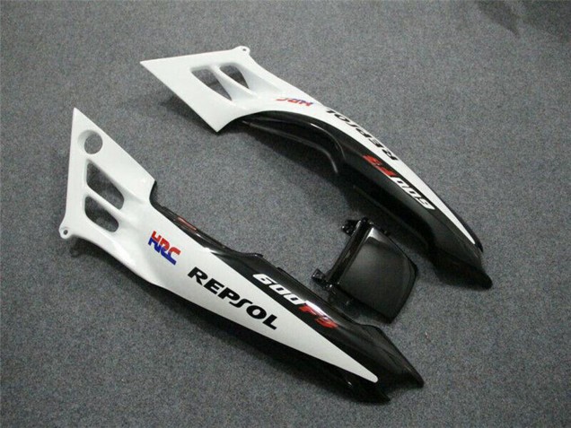 Honda CBR600 F3 Motorrad Verkleidung 1997-1998 - Weiss Glanzendes Schwarz Repsol
