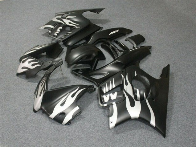 Honda CBR600 F3 Motorrad Verkleidung 1995-1996 - Weiss Matt Schwarz Flamme