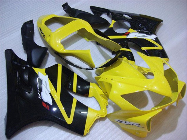 Honda CBR600 F4i Motorrad Verkleidung 2001-2003 - Gelb Glanzendes Schwarz