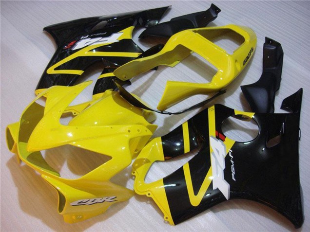 Honda CBR600 F4i Motorrad Verkleidung 2001-2003 - Gelb Glanzendes Schwarz