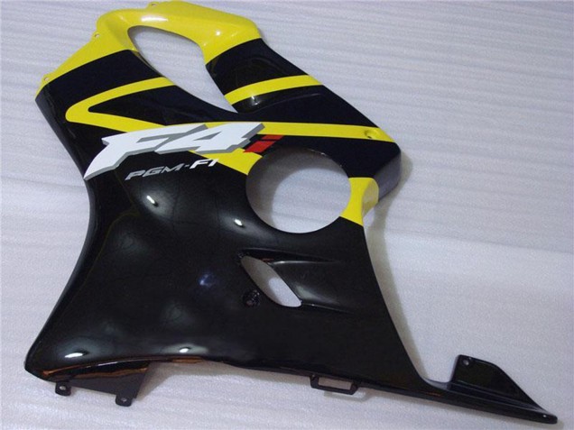 Honda CBR600 F4i Motorrad Verkleidung 2001-2003 - Gelb Glanzendes Schwarz