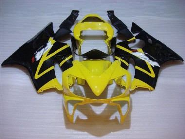 Honda CBR600 F4i Motorrad Verkleidung 2001-2003 - Gelb Glanzendes Schwarz