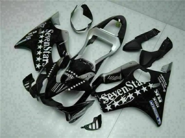 Honda CBR600 F4i Motorrad Verkleidung 2001-2003 - Glanzendes Schwarz Silber SevenStars