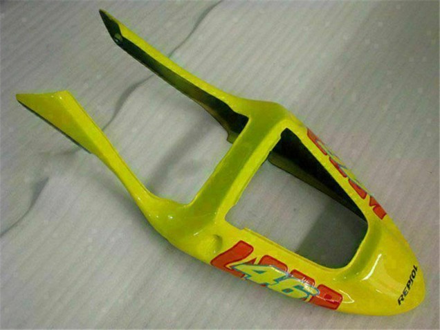 Honda CBR600 F4i Motorrad Verkleidung 2001-2003 - Gelb Orange Glanzendes Schwarz Rossi 46