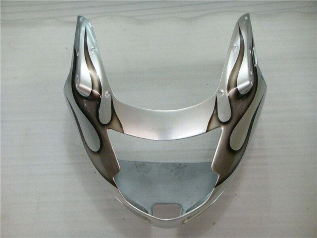 Honda CBR1100XX Blackbird Motorrad Verkleidung 1996-2007 - Silber Schwarz Flamme
