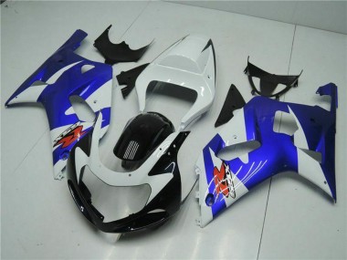 Suzuki GSXR 600/750 Motorrad Verkleidung 2001-2003 - Weiss Blau Schwarz