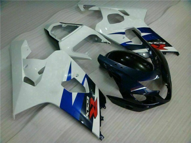 Suzuki GSXR 600/750 Motorrad Verkleidung 2004-2005 - Weiss Blau Glanzendes Schwarz Rot