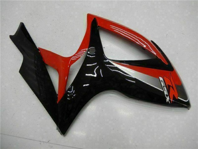 Suzuki GSXR 600/750 Motorrad Verkleidung 2006-2007 - Rot Glanzendes Schwarz