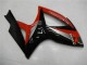 Suzuki GSXR 600/750 Motorrad Verkleidung 2006-2007 - Rot Glanzendes Schwarz