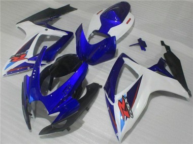 Suzuki GSXR 600/750 Motorrad Verkleidung 2006-2007 - Weiss Blau Schwarz Rot