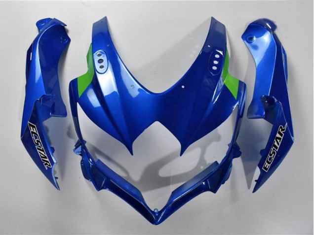 Suzuki GSXR 600/750 Motorrad Verkleidung 2008-2010 - Blau Weiss Grun Schwarz