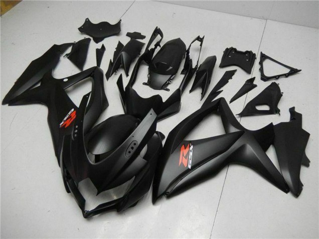 Suzuki GSXR 600/750 Motorrad Verkleidung 2008-2010 - Matt Schwarz Rot