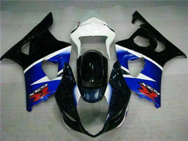 Suzuki GSXR 1000 Abs Motorrad Verkleidungen 2003-2004 - Weiss Blau Glanzendes Schwarz Rot