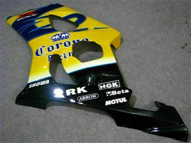 Suzuki GSXR 1000 Motorrad Verkleidung 2003-2004 - Gelb Blau Weiss Rot Corona Motul