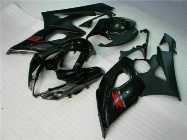 Suzuki GSXR 1000 Motorrad Verkleidung 2005-2006 - Glanzendes Schwarz Matt Schwarz Rot