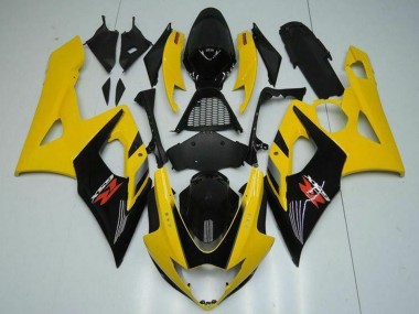 Suzuki GSXR 1000 Motorrad Verkleidung 2005-2006 - Gelb Glanzendes Schwarz Rot