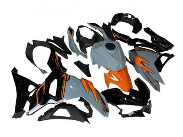 Kawasaki Ninja 500 EX500R Motorrad Verkleidung 2024-2025 - Nardo Grau Orange Schwarz